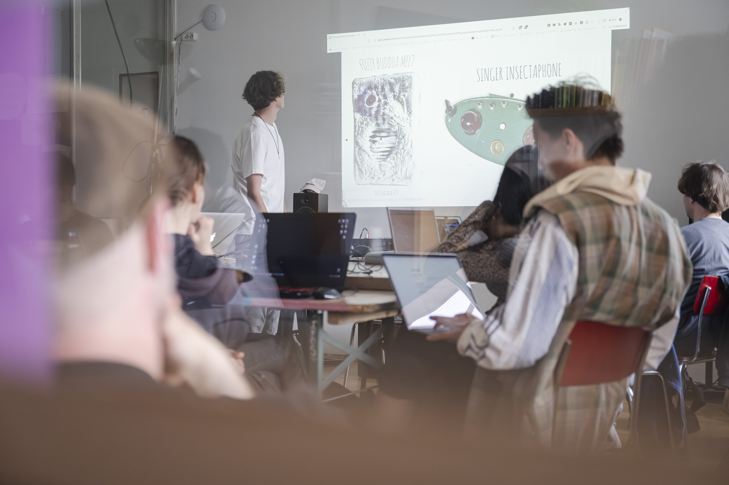 AMRO24 Exhibitions "Network Bending: Hijacking Open-Source Generative Audio AI Models For Creative Purposes", by Błażej Kotowski